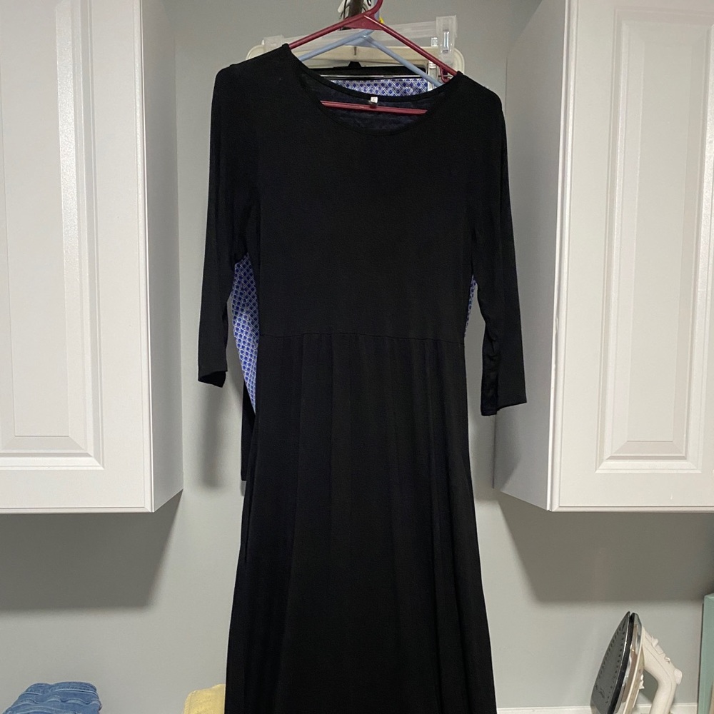 Long maxi dress with pockets